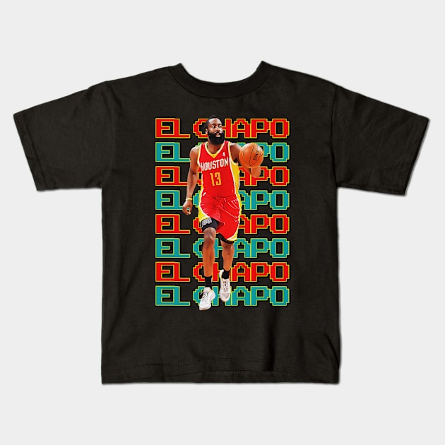 el chapo vector art Kids T-Shirt by warbotspecial